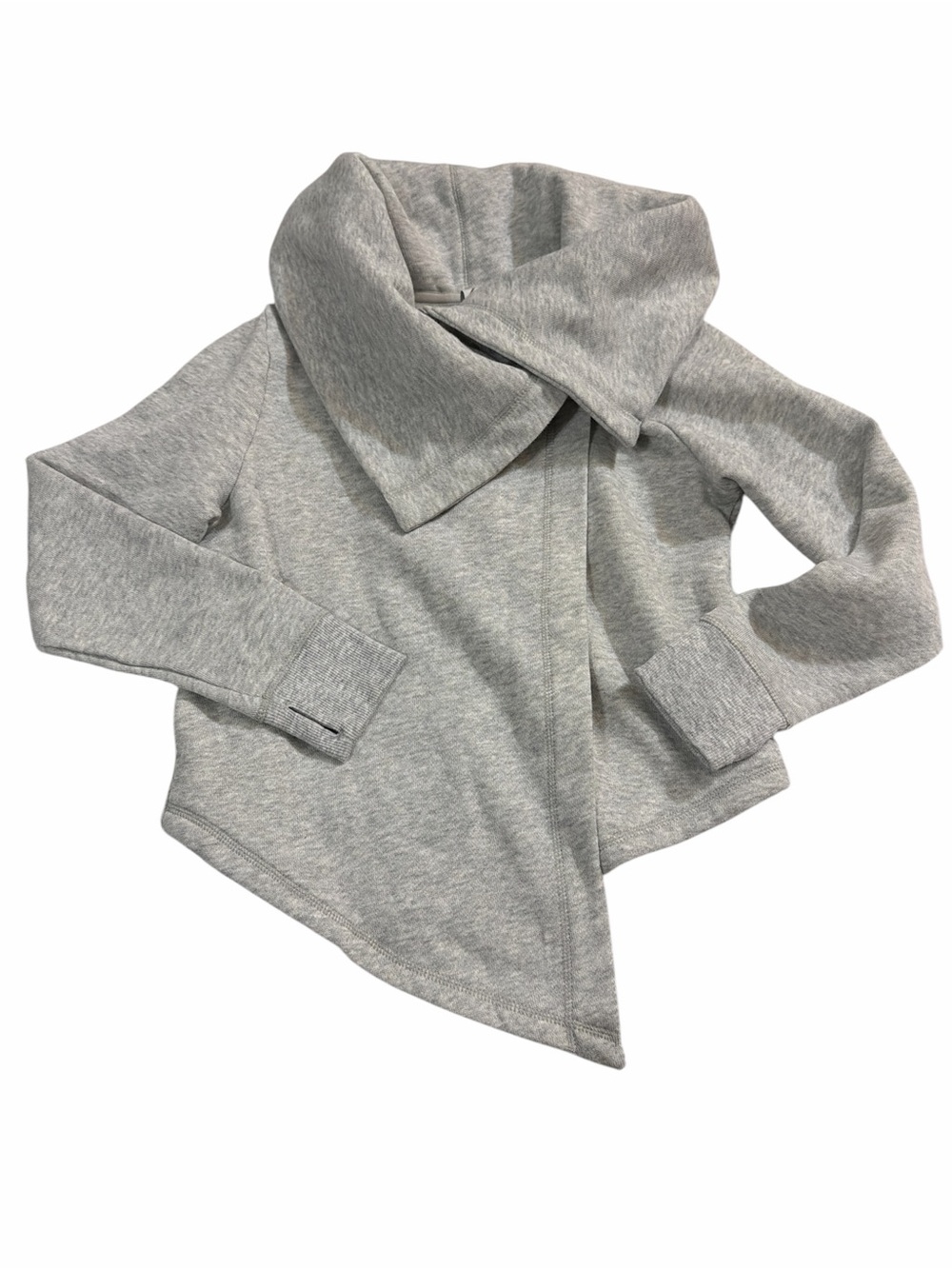 NWOT girls Zella Gray Asymmetric Collared snap Jacket 8/10